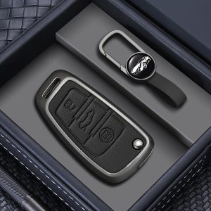 Alloy Style Car Key Holder Fob for Audi C5 C6 R8 A1 A3 A4 A5 A6 A7 Q3 Q5 Q7 S6 B6 B7 B8 8P 8V 2.11gal TT RS RS3 S3 Sline Additions