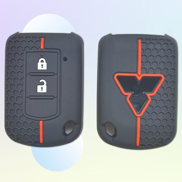 New Protective Cover for Mitsubishi Outlander Straight Plate Key Featuring a Honeycomb Design, 2-Button Sport Style for Mirage G4, Made of Elastic Silicone to Absorb Shocks And Prevent Wear
