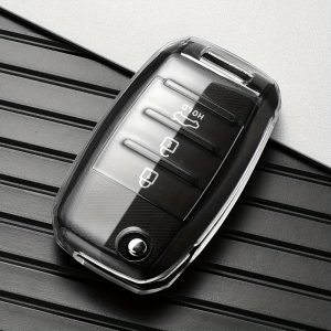 Suitable for Kia TPU Key Covers, Suitable for Kia RIO, CEED, SPORTAGE, SORENTO, NIRO, K3, Carens, Cadenza, Carnival, Optima, K3, K2, KX3, K4; Stylish and Simple Drop-proof Key Protection Accessories