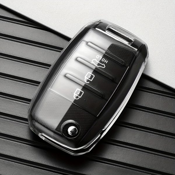 Suitable for Kia TPU Key Covers, Suitable for Kia RIO, CEED, SPORTAGE, SORENTO, NIRO, K3, Carens, Cadenza, Carnival, Optima, K3, K2, KX3, K4; Stylish and Simple Drop-proof Key Protection Accessories